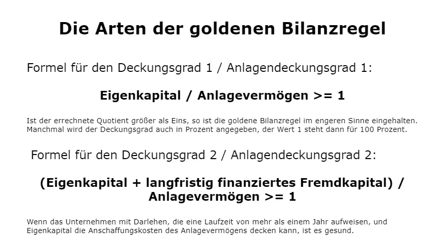 Formel: Goldene Bilanzregel