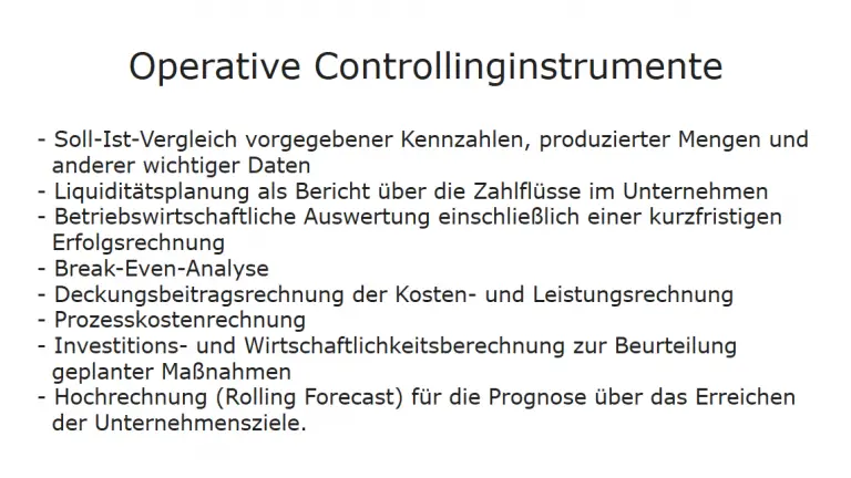 Operatives Controlling: Definition, Aufgaben & Beispiele