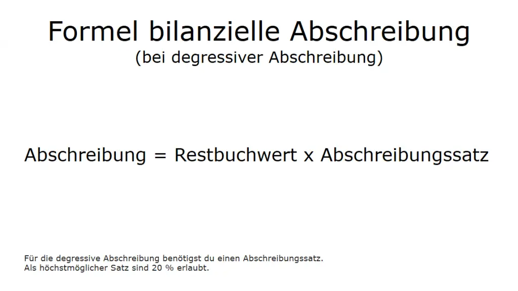 Bilanzielle Abschreibung: Definition, Formel & Berechnung ...