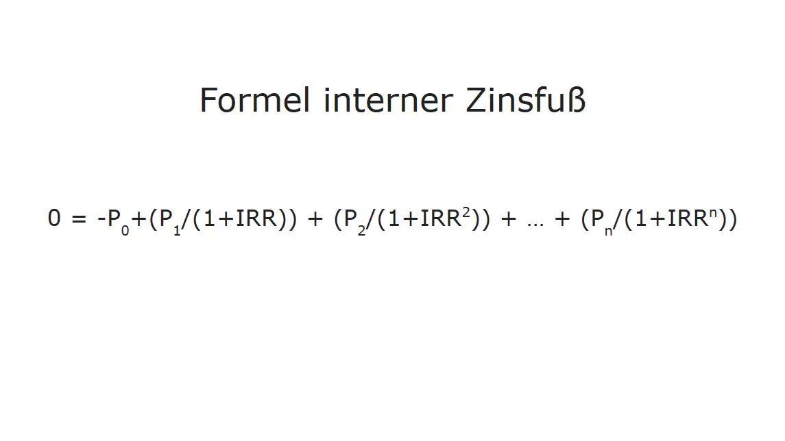 Interner Zinsfuss Definition Formel Berechnung Controlling Net