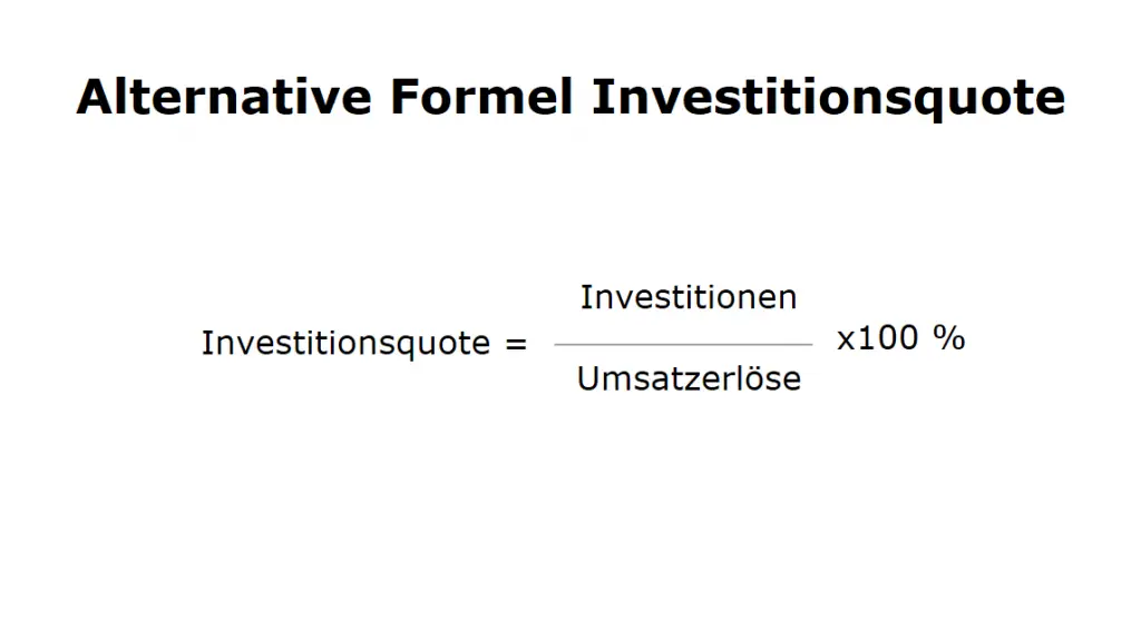 Alternative Formel Investitionsquote