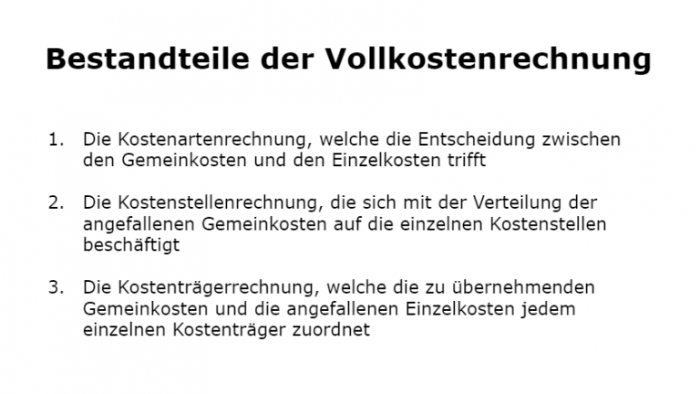 Unterschied Vollkosten Und Teilkostenrechnung Vollkostenrechnung: Definition, Schema & Beispiele - Controlling.net