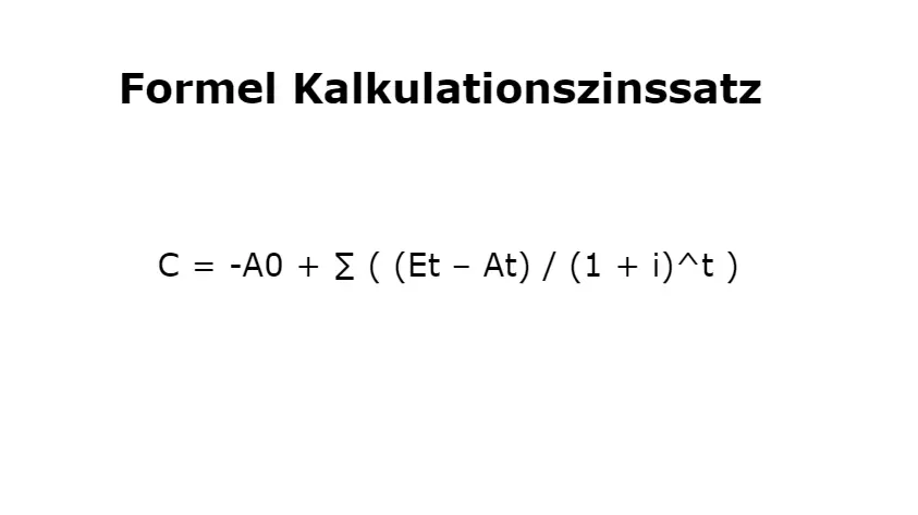 Formel: Kalkulationszinssatz
